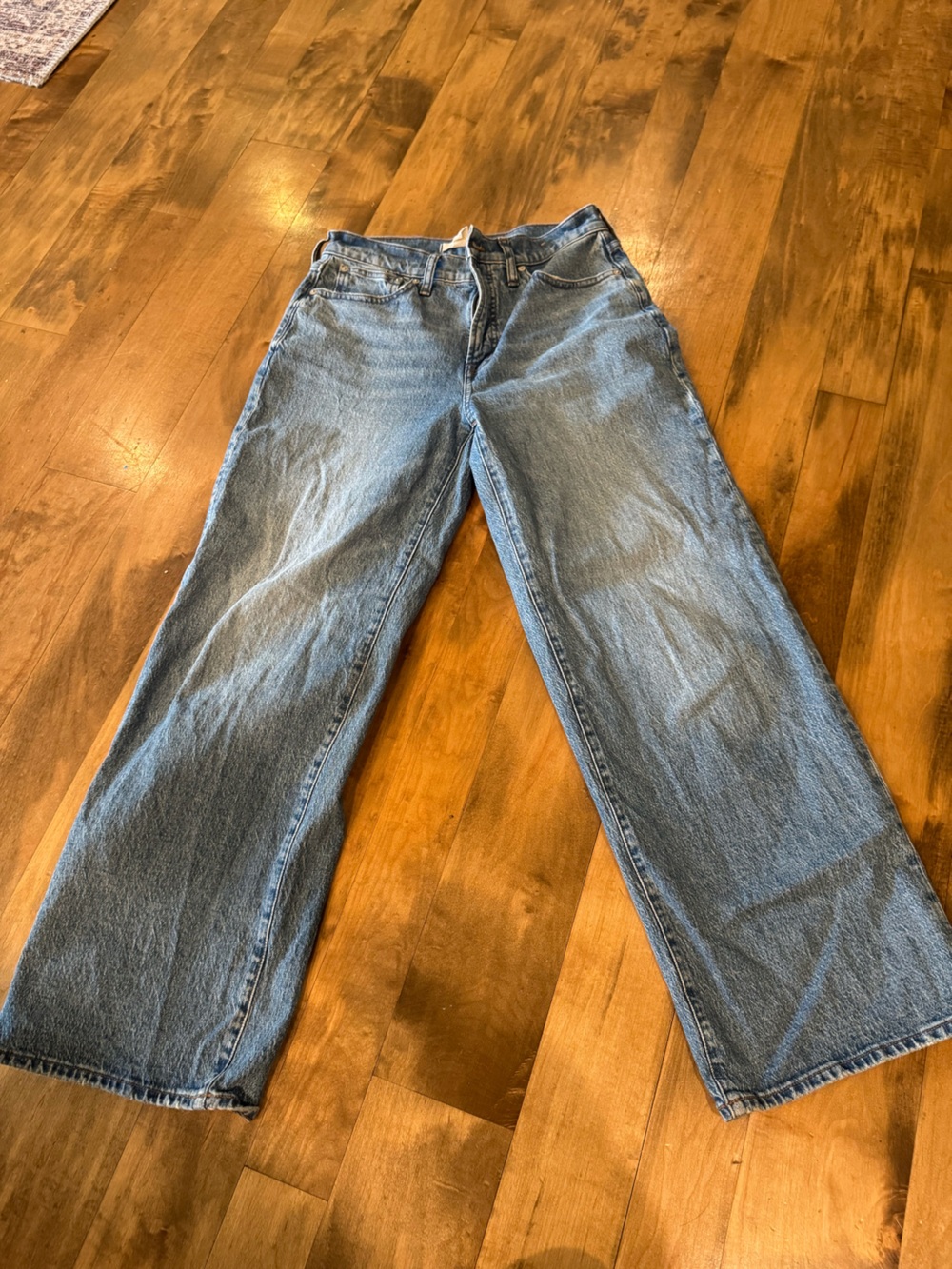 Madewell Relaxed Wide-Leg Denim Jeans in Light Blue